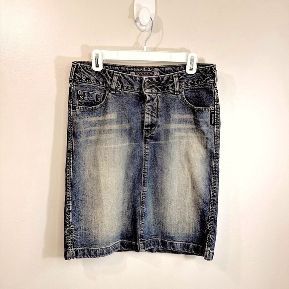 Vintage Y2K Silver Jeans Co. Denim Pencil Skirt Size 10/30 **EUC** - Picture 10 of 10